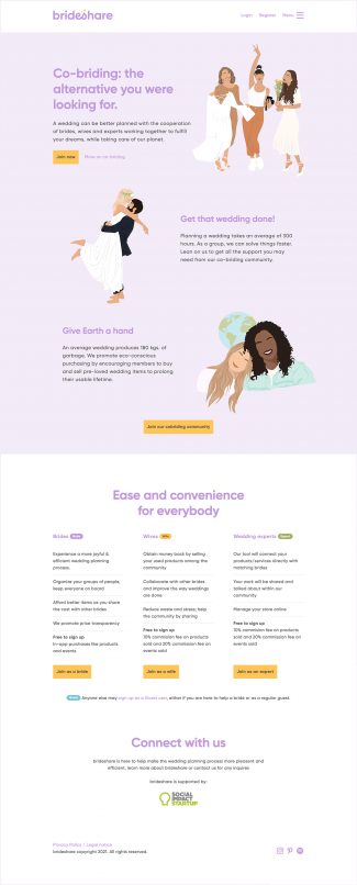 brideshare portada website