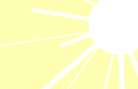 grafica del sol en un fondo amarillo representa tu idea original