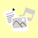 Documento de texto, archivo de audio e imágen