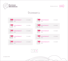 Diseño UI para una app de intercambio privado de archivos.