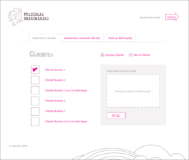 Diseño UI para sistema de gestión de contenidos personalizado con la marca